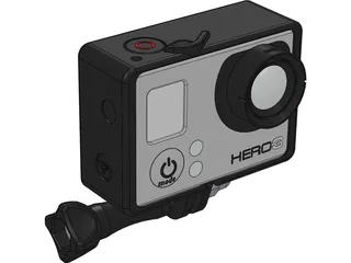 GoPro Hero 3 HD Camera 3D Model