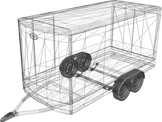 Small Cargo Trailer 3D Model