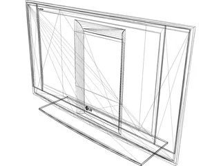 LG Flat TV Screen 3D Model