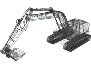 Hyundai Excavator 3D Model