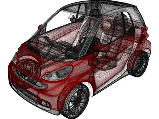 Smart ForTwo (2011) 3D Model