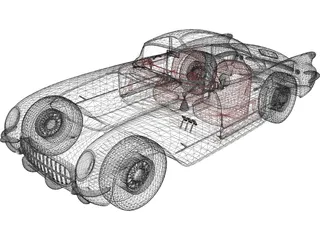 Chevrolet Corvette (1954) 3D Model