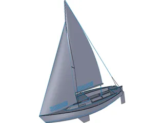 J Boats J22 Sailboat 3D Model