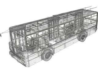 Ikarus 260 T.1 Trolleybus 3D Model