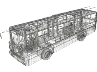 Ikarus 260 GVM Trolleybus 3D Model
