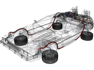 DMC Delorean X 3D Model