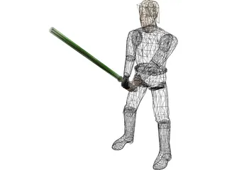 Star Wars Luke SkyWalker Jedi 3D Model