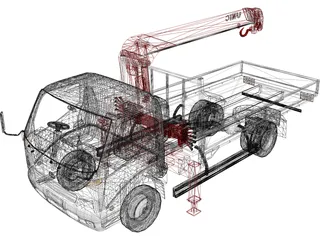 Toyota Toyoace (Tow Crane Truck) (2000) 3D Model