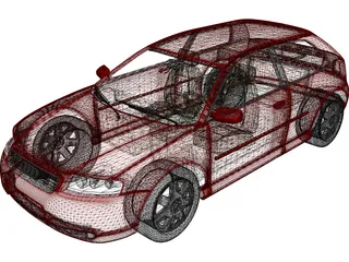 Audi A3 3-door 3D Model