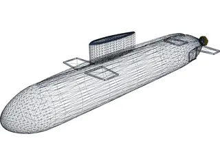 Kilo Class Submarine 3D Model