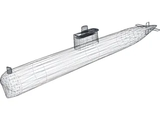 Ming Class Submarine 3D Model