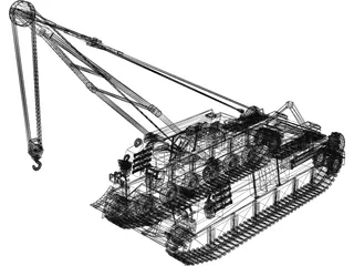 Crane Engineering Vehicle 3D Model