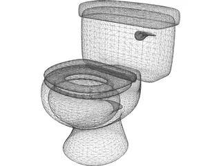 Toilet Bowl Modern 3D Model