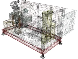 Air Compressor HP 3D Model