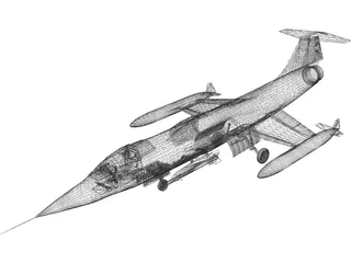 Lockheed F-104 Starfighter 3D Model