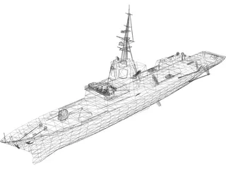 F-100 Norway Frigate 3D Model