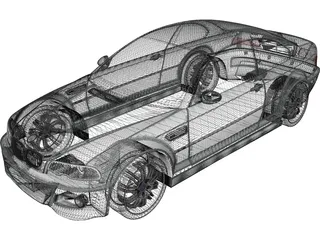 Bmw M3 CSL (2004) 3D Model