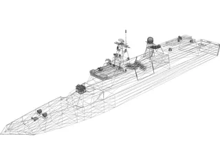 Russian Conceptual Frigate 3D Model