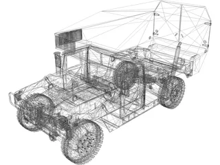 HUMVEE Maxi Ambulance 3D Model