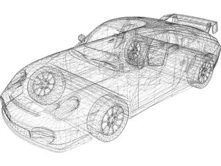 Porsche 911 996 GT2 3D Model