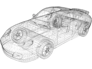 Porsche 911 996 Turbo 3D Model