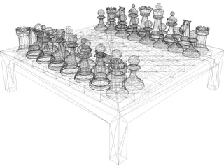 Chess Board 3D Model