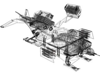 Aliens UD-4L Cheyenne Utility Dropship 3D Model