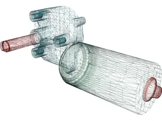 Worm Gear Motor 3D Model