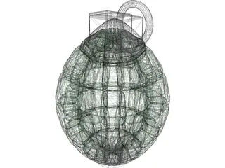 80 Articulated Segments Hand Grenade 3D Model