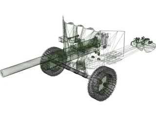 British Anti-Tank Cannon 3D Model