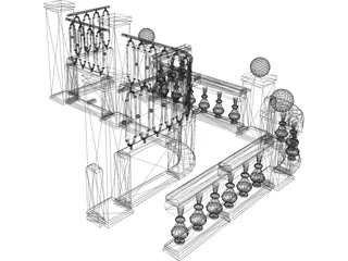 Modular Fence Parts 3D Model