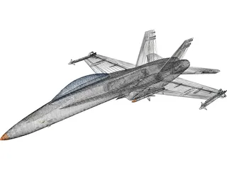 F-18A Hornet 3D Model