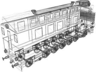 Lomonosov Train 3D Model
