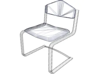 Waiting Room Chair 3D Model