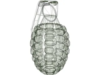 Pineapple Hand Grenade 3D Model