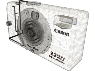 Canon PowerShot S20 Digital Camera 3D Model