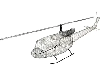 Bell UH-1 Iroquois 3D Model