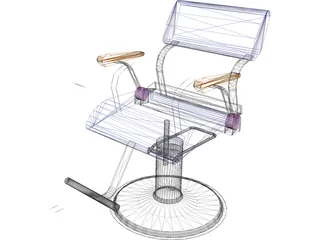 Takara Belmont Fresco Hair Styling Chair 3D Model