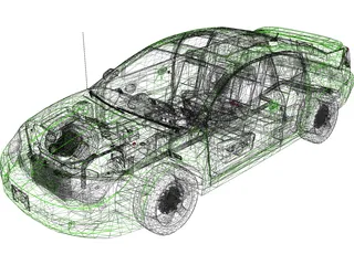 Saturn Ion Quad Coupe (2004) 3D Model