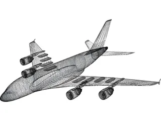 Airbus A380 3D Model