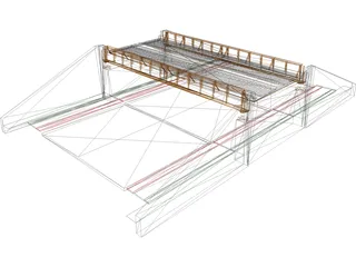 Thru Plate Girder Bridge 3D Model