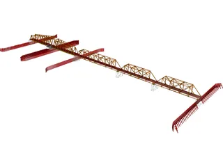 Swing Span Truss Bridge 3D Model