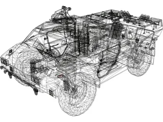 Armored Security Vehicle 3D Model