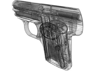 Browning 1906 Pistol 3D Model