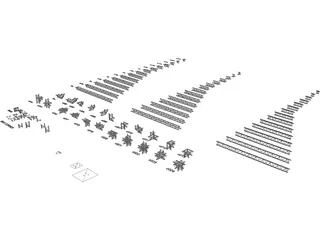 Prolyte H30D Triangulair Aluminium Truss Structure Collection 3D Model