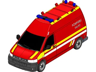 Volkswagen Transporter T5 Ambulance (2013) 3D Model