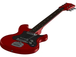 Fender Stratocaster Guitar 3D Model