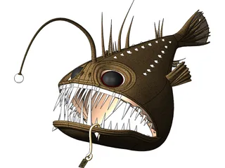 Angler Fish Angus 3D Model