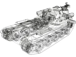 SU-101 UralMash Russian WW2 Tank 3D Model