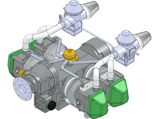 Rotax 912 Engine 3D Model